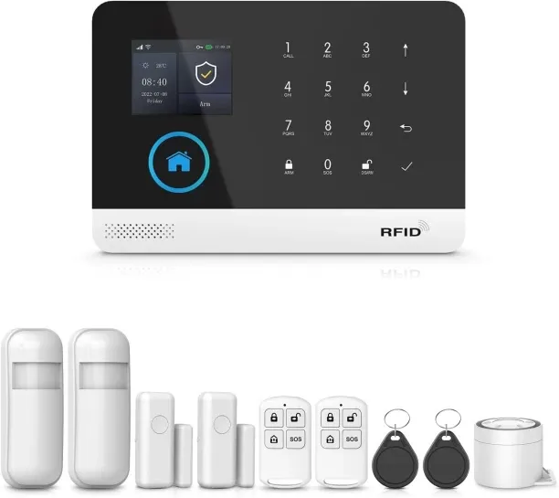 RFID 10 PCS Home Security Systems with LCD Touch Screen Door & Window Alarm