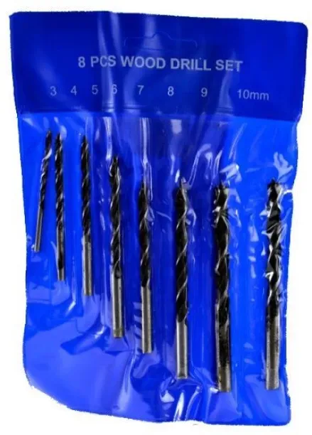 WOOD DRILL BIT 8 PIECES BAG SET Masonry Bits Set