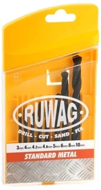 RUWAG 8 Piece Standard Metal HSS Drill Bit Set Auger Drill Bits