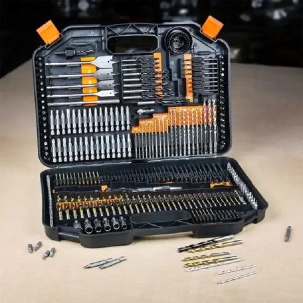 fancystuff 246-Piece Drill Bit & Screwdriver Bit Set with Case HSS