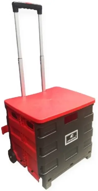 Trans Carrier 45L Folding Trolley Box With Two Wheels Drywall and Masonry Cart