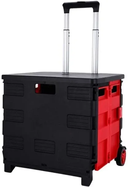 PrimePickSA Folding Portable Storage Cart with Wheels – Multi-Functional, Collapsible, Heavy-Duty D…