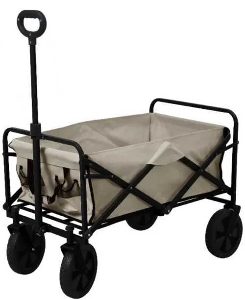 VIVIDITTO eavy Duty Folding Outdoor Utility Wagon Beach Trolley Cart Wheels Platform Trolley