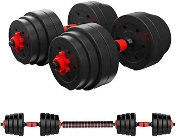 Generic H3-7-14 Dumbbell Set with Barbell 40Kg Adjustable Dumbbells