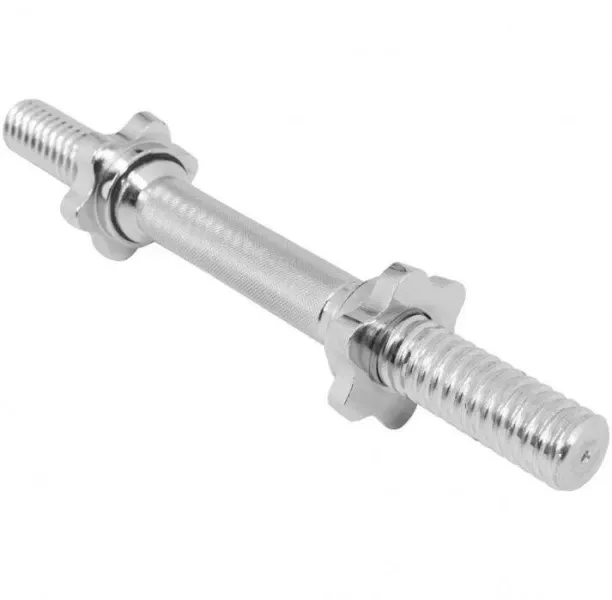 Gorilla Sports Dumbbell Bar 35cm Ideal for 30mm Weight Plates Adjustable Dumbbells