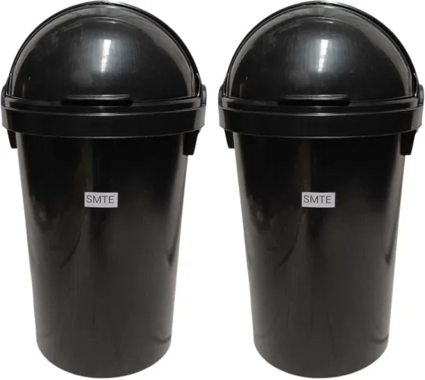 SMTE 25-Liter Silver Dustbin – Sleek and Compact Waste Solution Plastic Dustbin