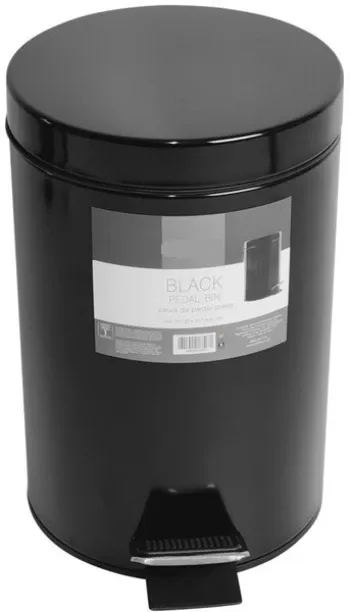 Unique Metal Bin Black 3 L Aluminium Dustbin