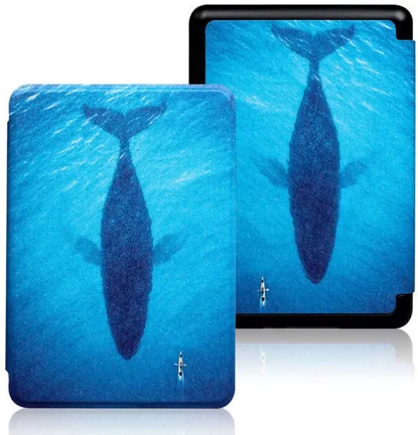 Amazon Kindle 6" Wi-Fi 16GB (11th Gen 2024 Model) With S/O Black - Whale Cover Bundle E-reader