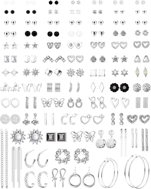 Shiyuan πππππ’π«π¬ Stud Earrings Set for Women-Dainty Earrings Pack for Sensitive Ears-Hypoalleβ¦