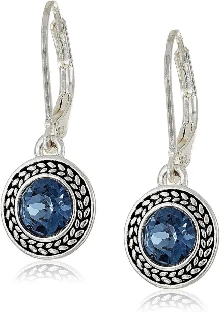 Shiyuan Handmade Bohemian Crystal Leverback Earrings for Women – Lightweight Alexandrite Alloy Clip…