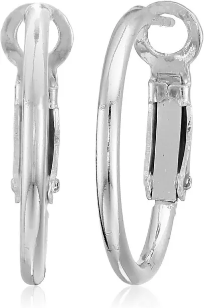Shiyuan Sterling Silver or Gold plated Lightweight Paddle Back Hoop Earrings Alexandrite Alloy Clip…