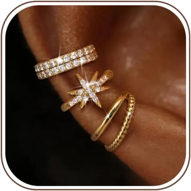 Pofufusm Ear Cuff Earrings for Women Non Piercing Gold Plated Ear Cuffs for Non Pierced Ears Hypoal…