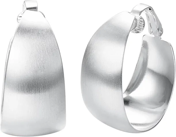 Jingchao Large Hoop Clip On Earrings For Women Non Pierced Chunky Bright Half Earrings Trendy jewel…