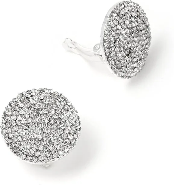Pofufusm Cubic Zirconia Stainless Steel Earring Set
