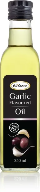 Wilson's Garlic Flavoured Oil 250ml Blended Oil Glass Bottle
