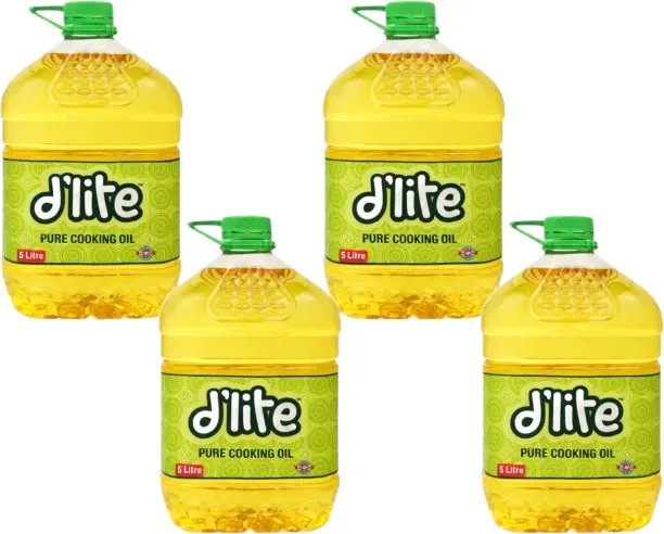 D'lite Pure Cooking Oil 5L D'lite Cooking Oil Plastic Bottle