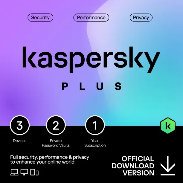 Kaspersky Plus 3 dev 1 year