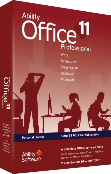 Ability Office Professional Personal 1 user, 5 PC, 1 year