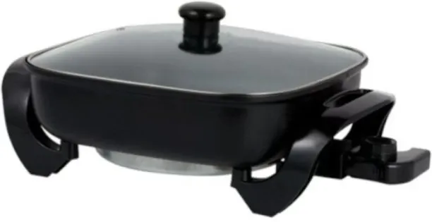 Platinum 7L Electric Frypan Non-stick Tempered Glass Lid wok 1400W (Parallel Import) Electric Skill…