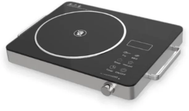 JRU Living Brands Energy-Efficient 2200w Ceramic Hot Plate- Temperature Control/Easy to Clean Induc…