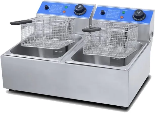 condere 6L + 6L Stainless Steel Double Tank Electric Fryer 12 L Electric Deep Fryer