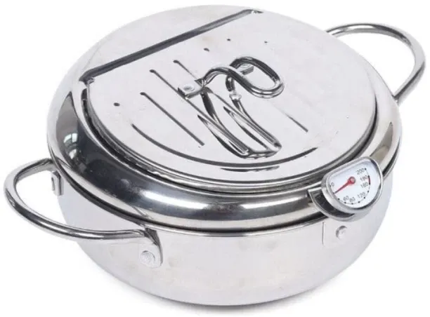 Unknown Japanese Style 304 Stainless Steel Deep Frying Pot 3.4 L Electric Deep Fryer