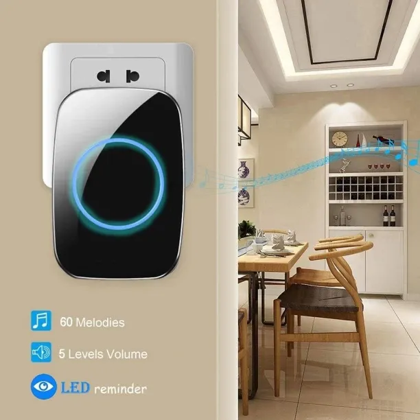 Bloo Wireless Doorbell, FullHouse Waterproof Door Bell Kit, Distinguish Front and Rear Doors, Over …