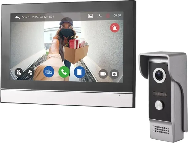 SHIJIN Video Intercom System, Video Doorbell Camera with Monitor Wireless,1080P IR & Night Vision C…