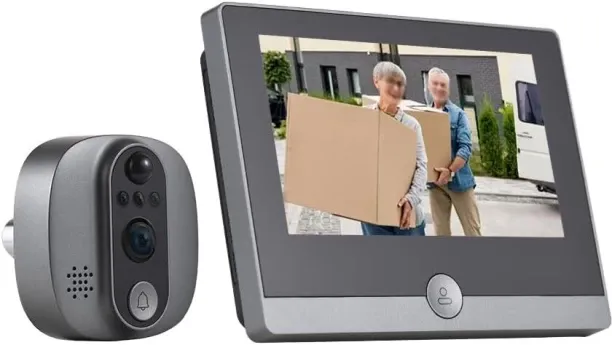 SHIJIN 1080P Video Doorbell Camera, Peephole Camera Door Viewer with 4.3inch LCD Display, 120 Degre…