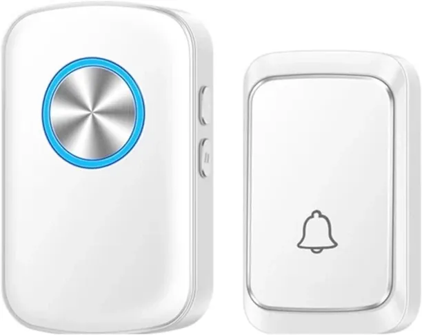 SHIJIN Doorbell with 300M Range, 60 Melodies, 5 Levels of Volume, and Light Doorbell Kit Wireless D…