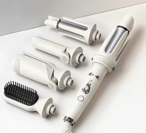 XINhui Five in one hair styling set, including replaceable curling irons and straight hair combs. T…