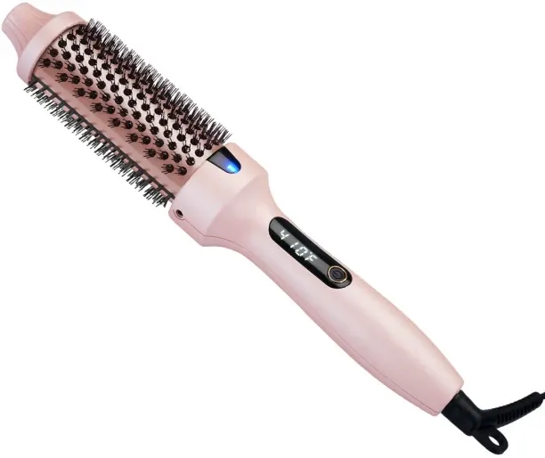 marevic 1.5 Inch Heated Round Brush with Negative Ions, Dual Voltage, Dual PTC, 6 Heat Settings, Sa…