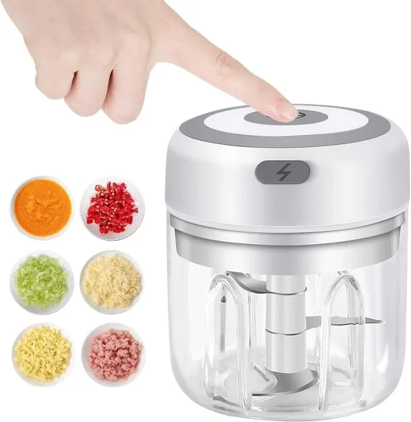 gaoshang Electric garlic chopper, 250ml vegetable chopper, food chopper, USB mini garlic mincer, on…