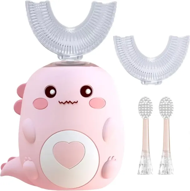 Bloo Kids U Shaped Electric Toothbrush with 4 Brush Heads Electric Toothbrush