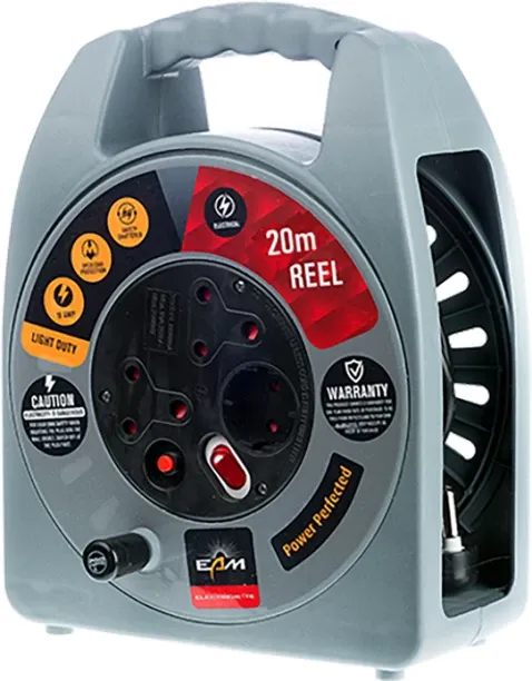 Electricmate 10 Amp Extension Casette Reel 20m 10 A D Socket