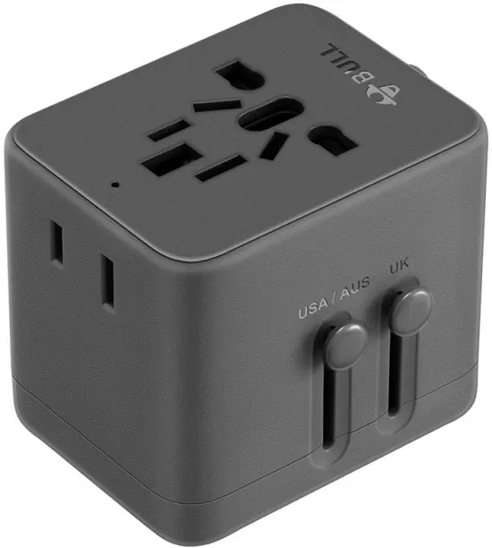 TAOJIANG Universal travel adapter with global no-fuse requirement travel plug, equipped with USB, C…