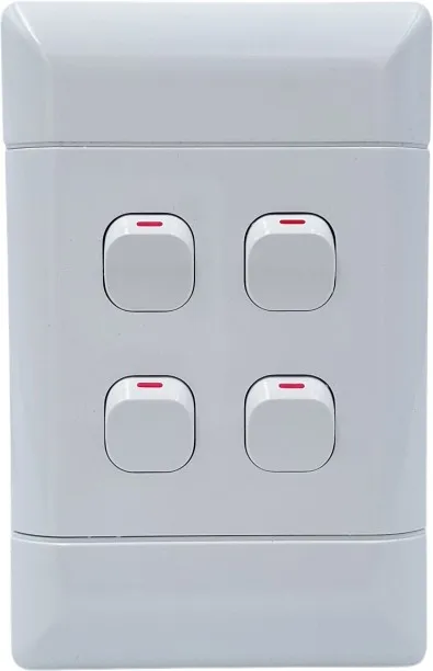 NUR NEU 4 Lever Wall Light Switch 16 A Manual  Electrical Switch