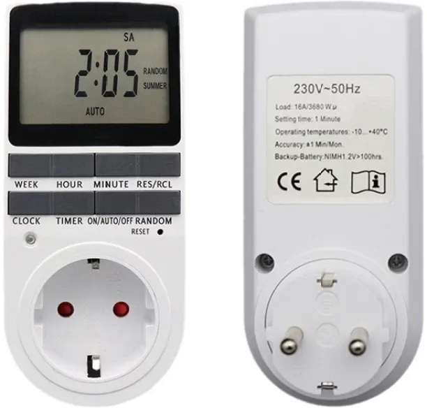 Wagu drum 50Hz Outlet Timer Digital On/Off Programmable 8 Buttons Smart Timing Switch Socket Access…
