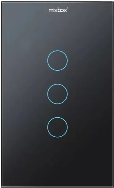 Mixbox Mix Box Smart Wifi Light Switch - 3 Gang-Black 5 A Manual  Electrical Switch