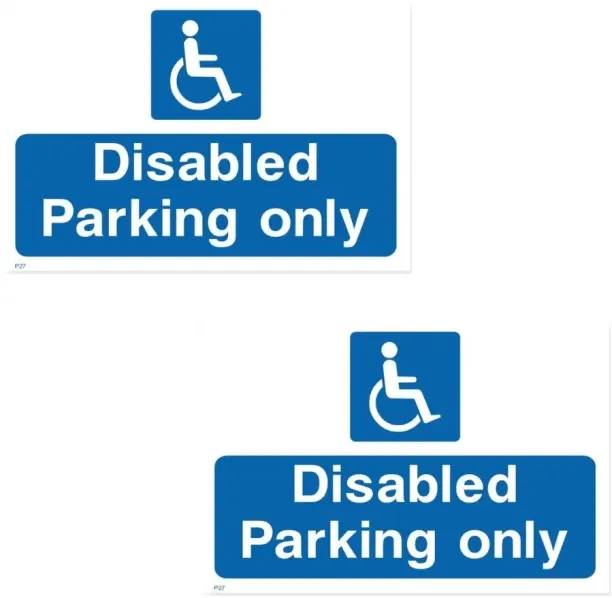 AB Disabled Parking Only Emergency Sign