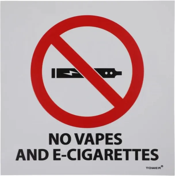 Swift No Vapes And E-Cigarettes Emergency Sign