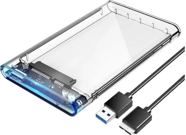 General MD 2.5" Sata USB 3.0 Hard Drive Enclosure With Clear Case - SE-L133 5 GB External Hard Disk…