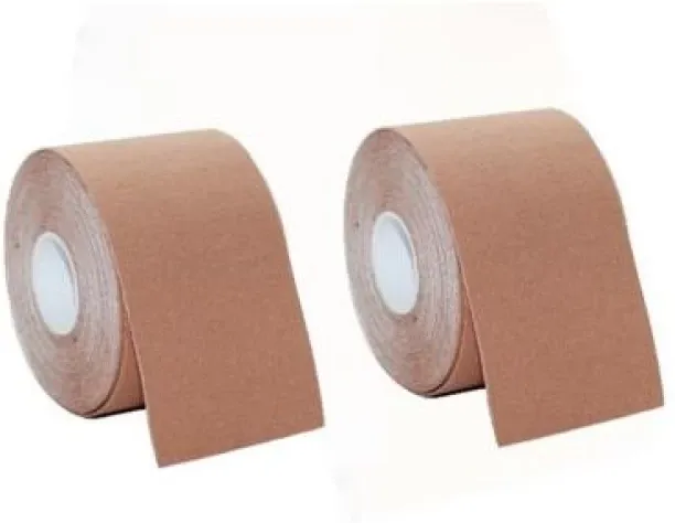 No brand Twin pack Boob Tape, 2 Rolls of 5M By 5cm - Beige Facial Dry Tissue