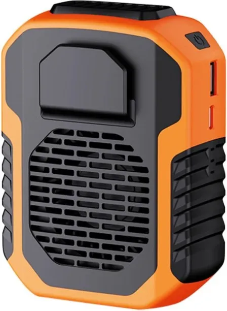 Huanix Portable fan Portable Hanging Neck/Waist Fan USB,Orange Portable fan574 USB Fan