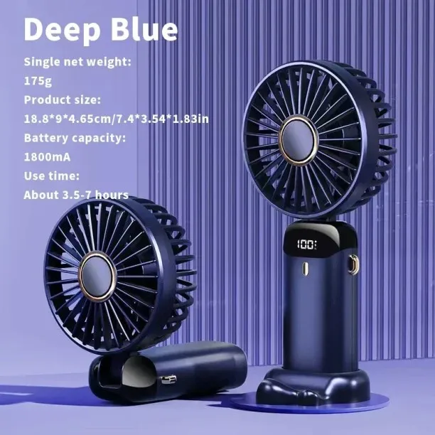 Huanix Portable fan Handheld Mini Fan Foldable Portable,Blue Portable fan541 USB Fan