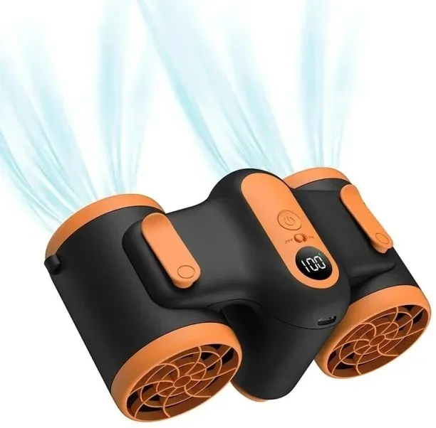 Huanix Portable fan Waist Fan Gifts Air,10000 mAh orange Portable fan748 USB Fan