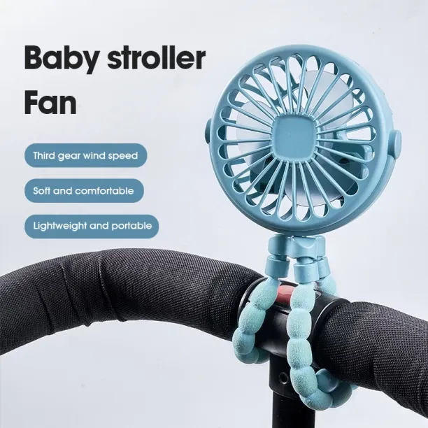 Huanix Portable fan Baby Stroller Handheld Fan Multifunctional,3 1200 mm Silent Operation Table Fan