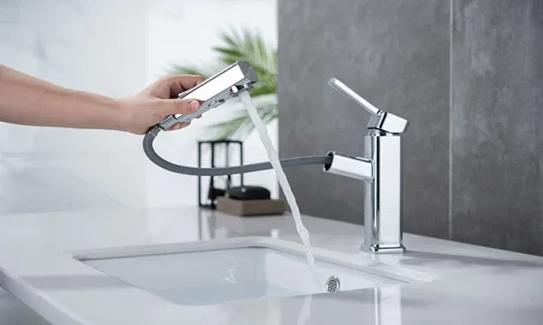 MAX (54101-chromefaucet) bathroom basin faucets basin mixer sink faucet Pull Out bathroom water mix…