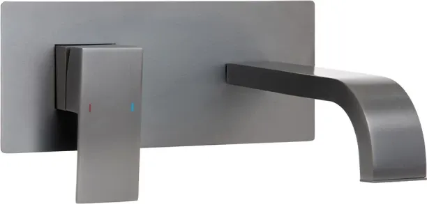 Trendy Taps Gunmetal Mixer & Back Plate Wall Mounted Basin Mixer Faucet