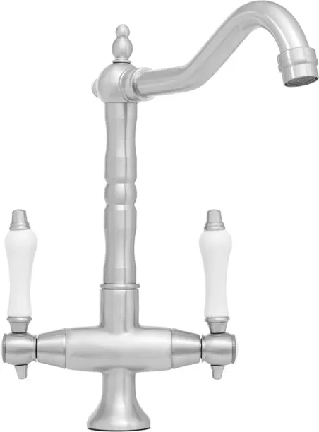 Trendy Taps Brushed Nickle Large Spout Dual Level Tap Mixer Faucet